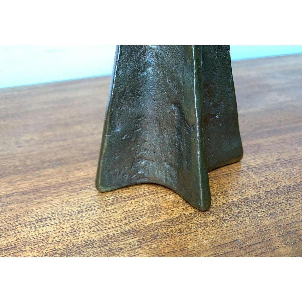 Mid-Century Brutalist German Bronze Candleholder from Harjes, 1960s For Sale 7