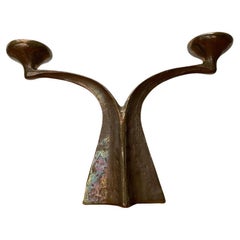 Chandelier en bronze allemand brutaliste du milieu du siècle dernier de Harjes, années 1960