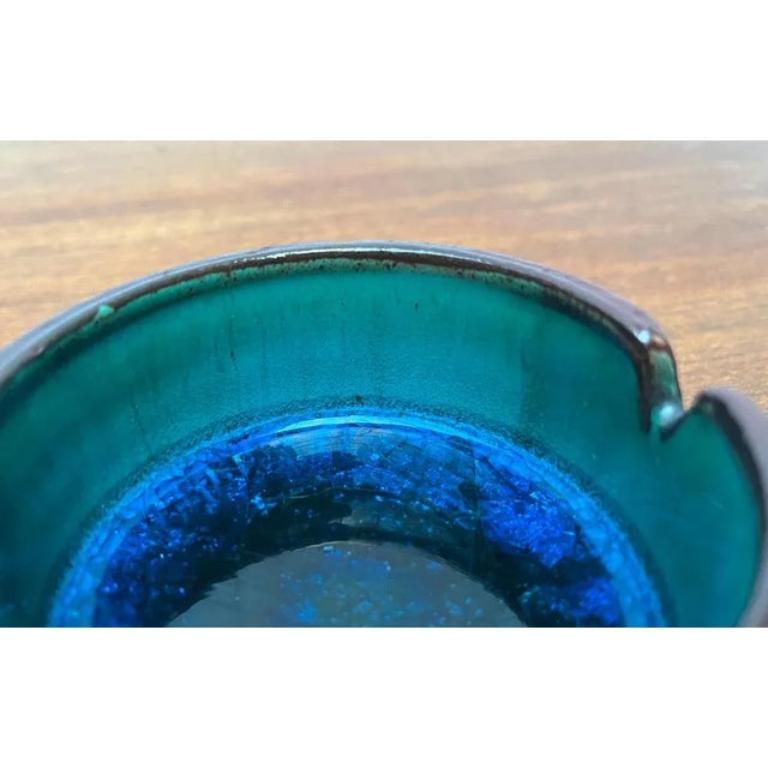 Mid-Century Brutalist German Studio Pottery Ashtray by Gerhard Liebenthron, 1969 For Sale 4