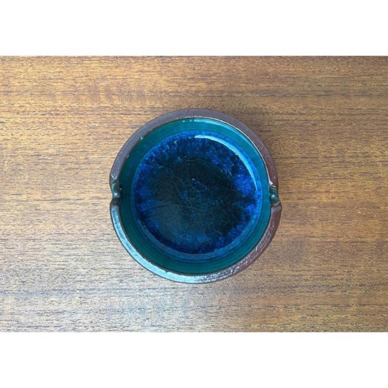 Mid-Century Modern Mid-Century Brutalist German Studio Pottery Ashtray by Gerhard Liebenthron, 1969 For Sale