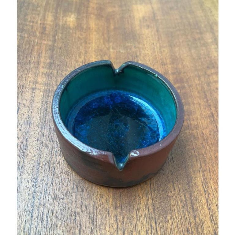 20th Century Mid-Century Brutalist German Studio Pottery Ashtray by Gerhard Liebenthron, 1969 For Sale