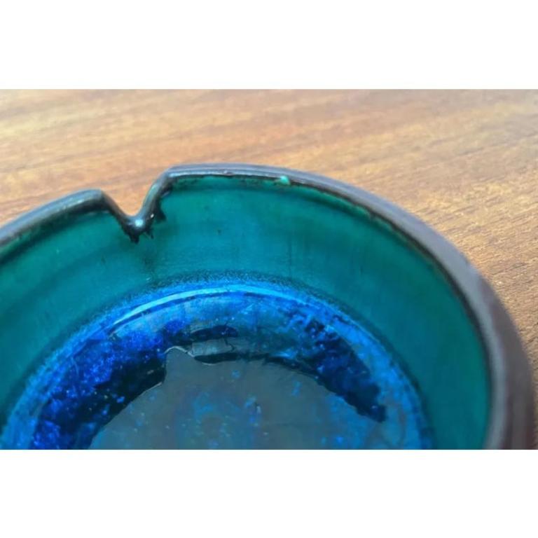 Ceramic Mid-Century Brutalist German Studio Pottery Ashtray by Gerhard Liebenthron, 1969 For Sale