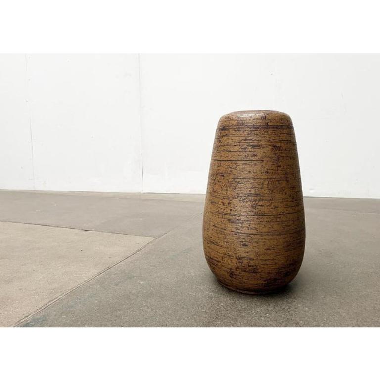 Mid-Century Brutalist German Studio Pottery Floor Vase by Sybille, 1960s For Sale 5