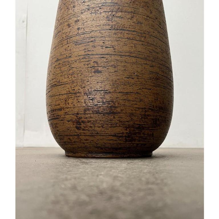 Mid-Century Brutalist German Studio Pottery Floor Vase by Sybille, 1960s For Sale 6