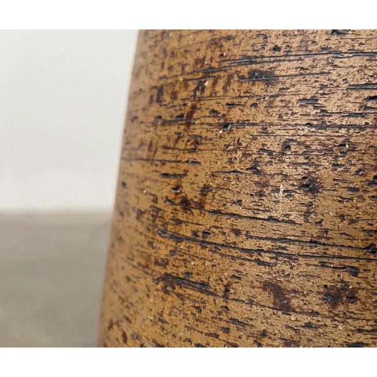20th Century Mid-Century Brutalist German Studio Pottery Floor Vase by Sybille, 1960s For Sale