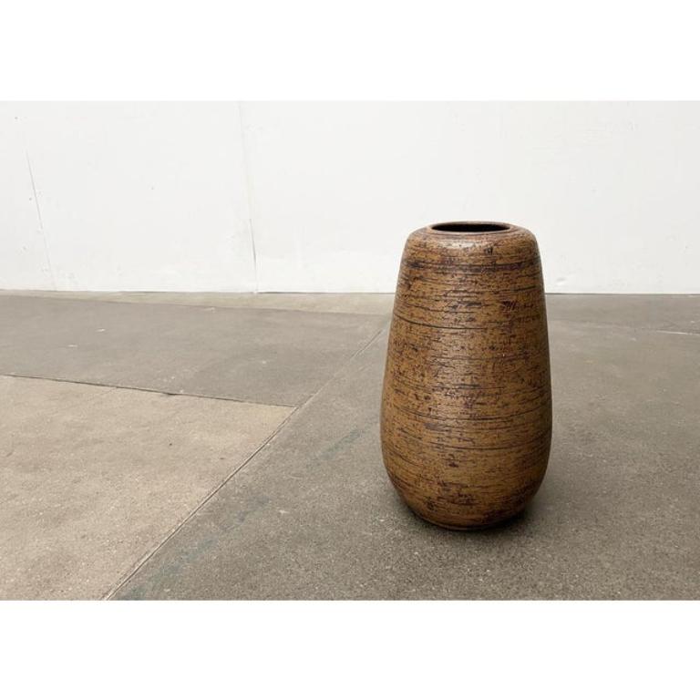 Mid-Century Brutalist German Studio Pottery Floor Vase by Sybille, 1960s For Sale 1