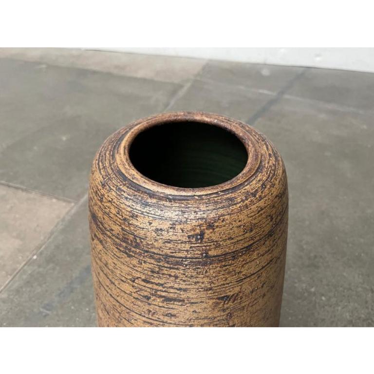 Mid-Century Brutalist German Studio Pottery Floor Vase by Sybille, 1960s For Sale 2