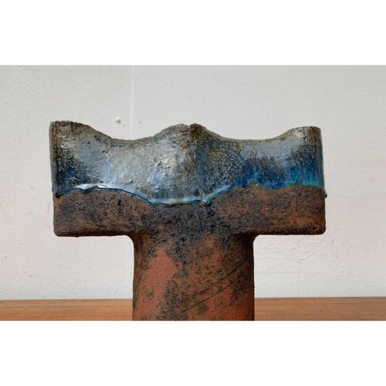 Brutalistische deutsche Studio Pottery Vase aus der Jahrhundertmitte, 1960er Jahre im Angebot 3