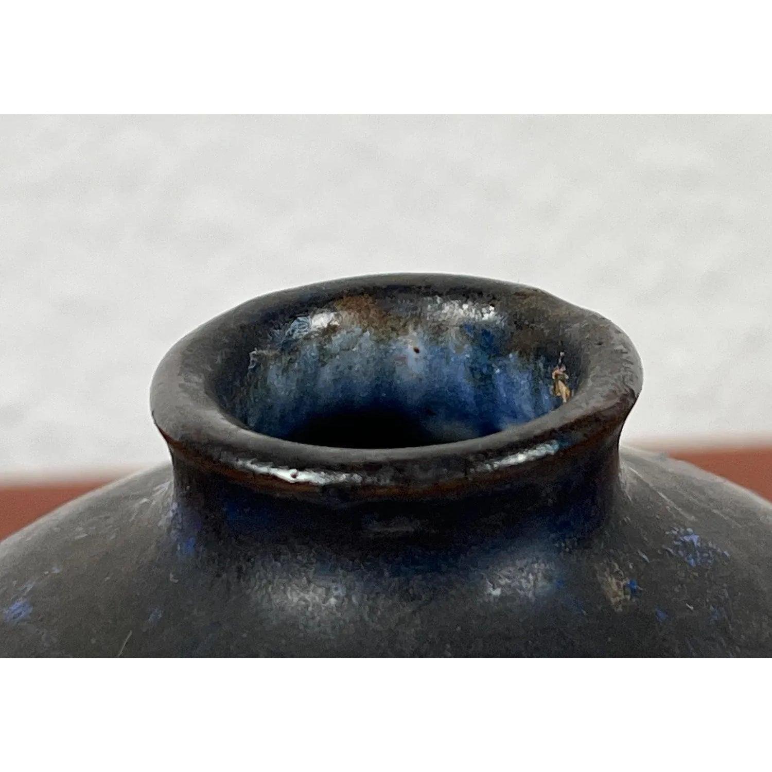 Mid-Century Brutalist German Studio Pottery Vase by Gerhard Liebenthron, 1960s For Sale 2