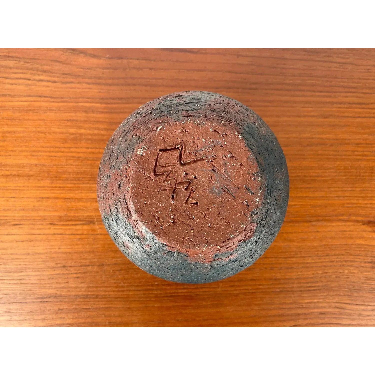 Mid-Century Brutalist German Studio Pottery Vase by Gerhard Liebenthron, 1972 For Sale 6