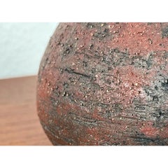Mid-Century Brutalist German Studio Pottery Vase by Gerhard Liebenthron, 1972