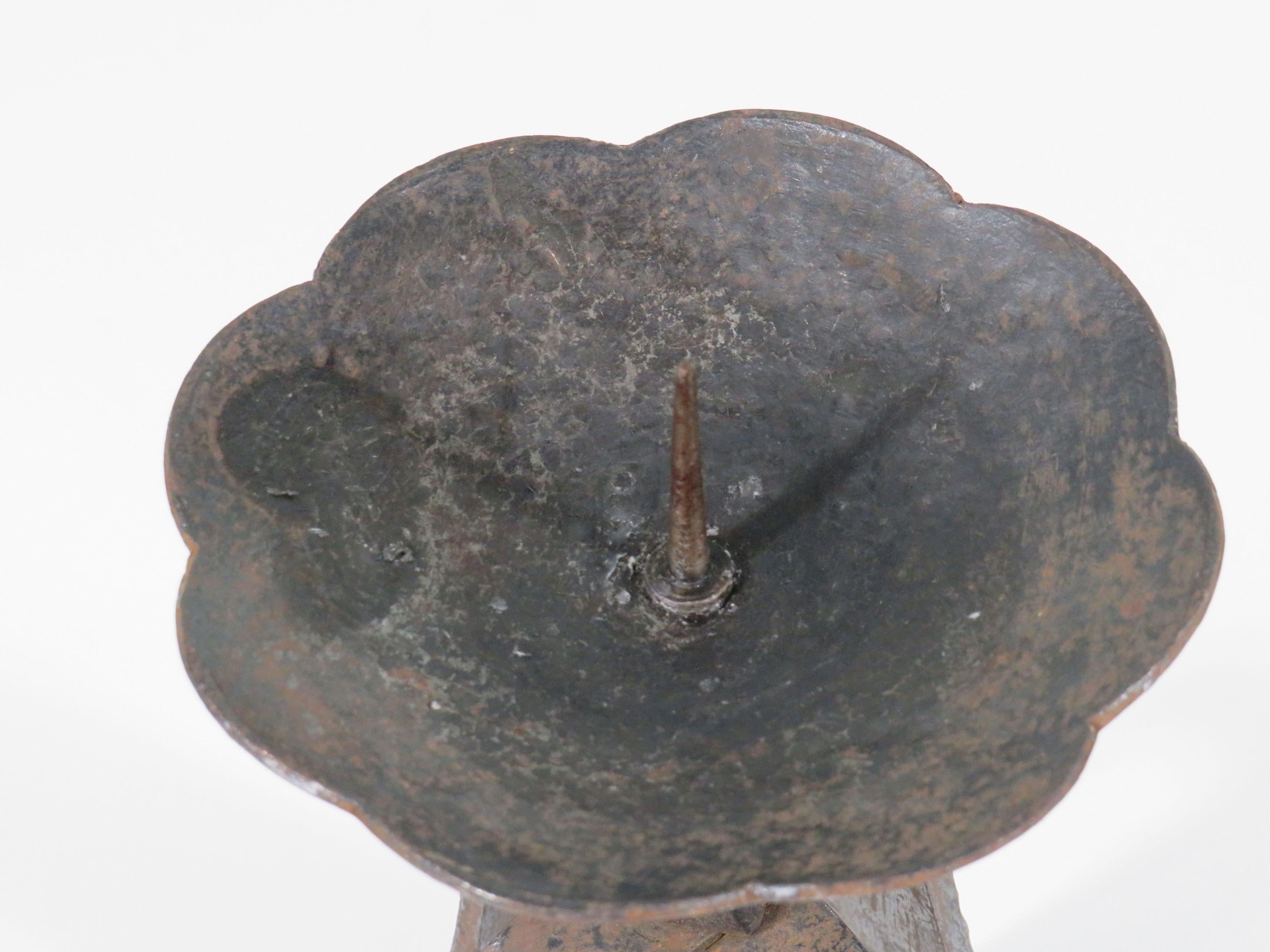 Mid-Century  brutalist hand-forged candlestick In Good Condition For Sale In Herentals, BE