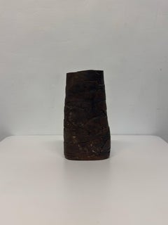 Mid-Century Brutalist Handcrafted Ceramic Vase, 1980