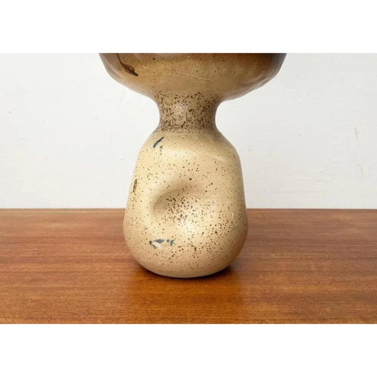 Mid-Century Brutalist Heavy German Studio Pottery Sculptural Vase, 1960s For Sale 4