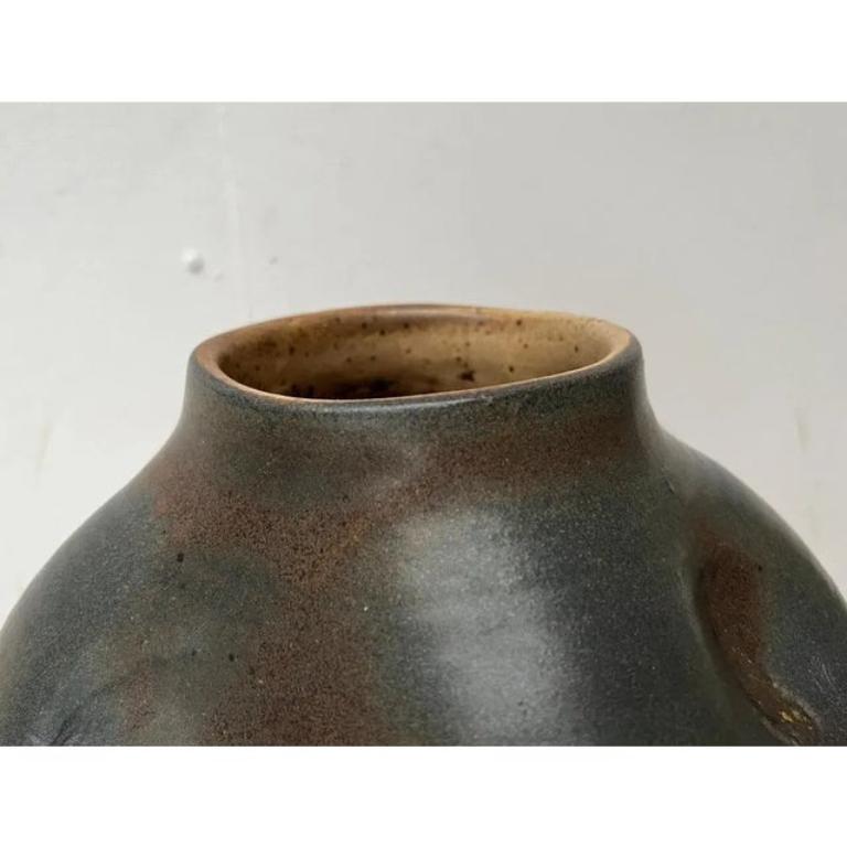 Mid-Century Brutalist Heavy German Studio Pottery Sculptural Vase, 1960s For Sale 5