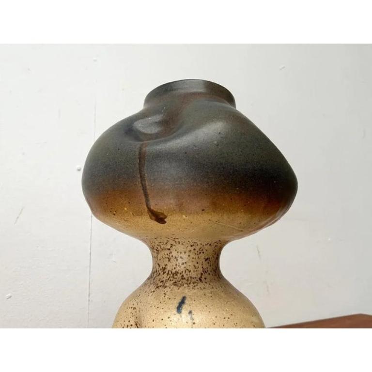 Mid-Century Brutalist Heavy German Studio Pottery Sculptural Vase, 1960s, in Very Good conditions. Designed 1960 to 1969.

Additional information:
Materials: Ceramic
Style: Brutalist, Mid-Century Modern
Country of Origin: Germany
Color: Beige
Item