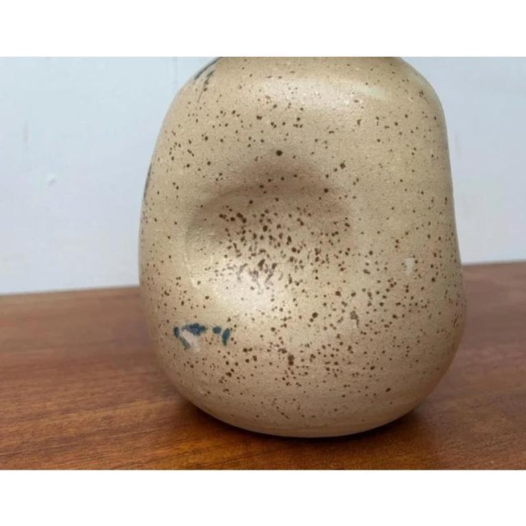 Mid-Century Modern Mid-Century Brutalist Heavy German Studio Pottery Sculptural Vase, 1960s For Sale