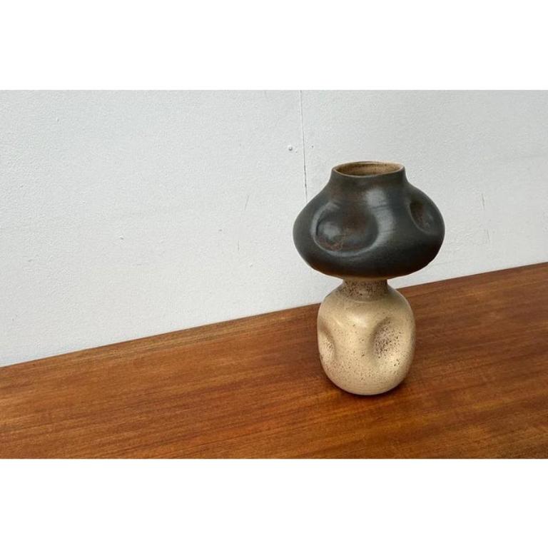 Mid-Century Brutalist Heavy German Studio Pottery Sculptural Vase, 1960s For Sale 1