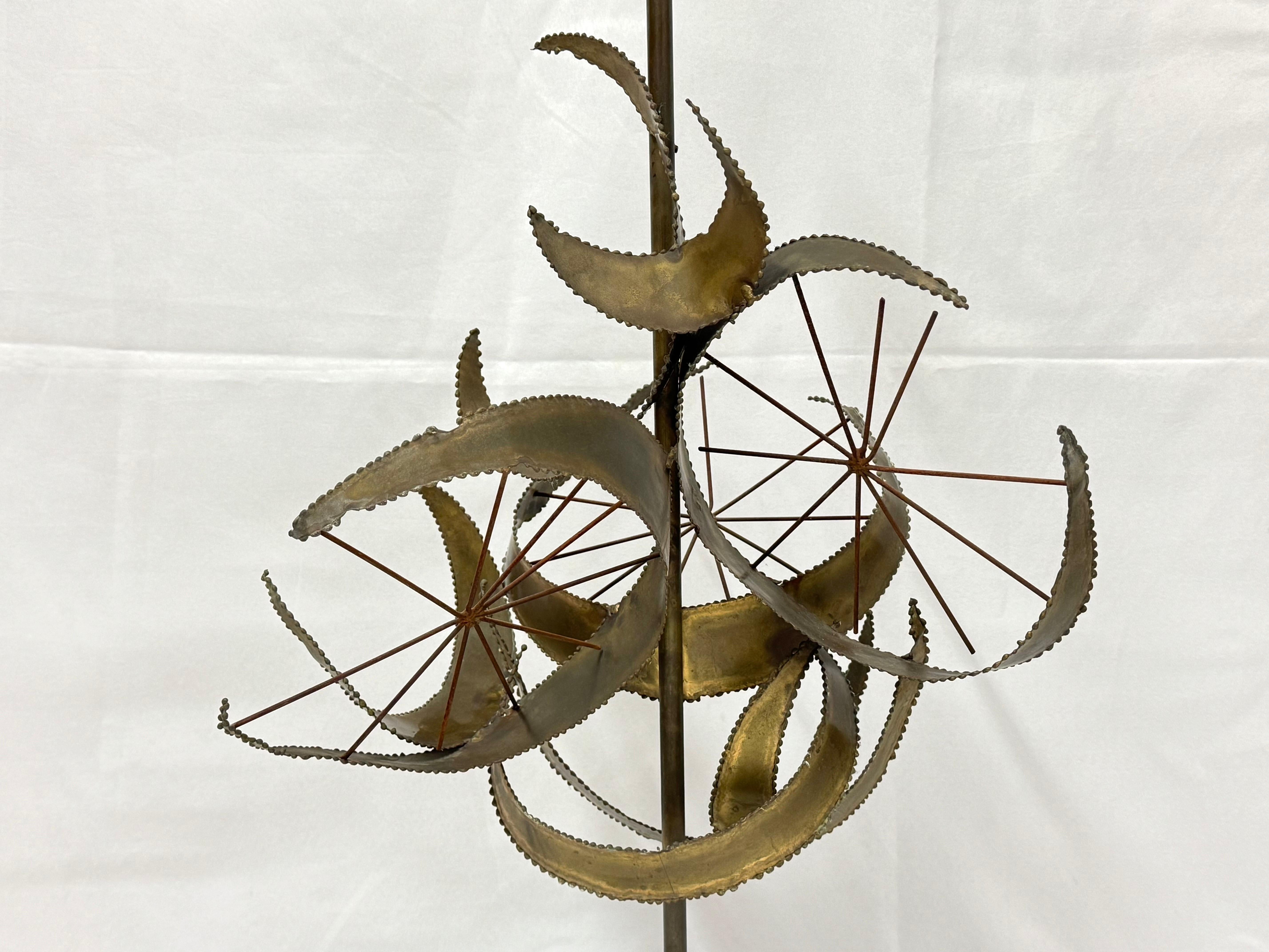 Mid Century Brutalist Lamp by Bijan of California for Laurel Lamp “Setterah” For Sale 4