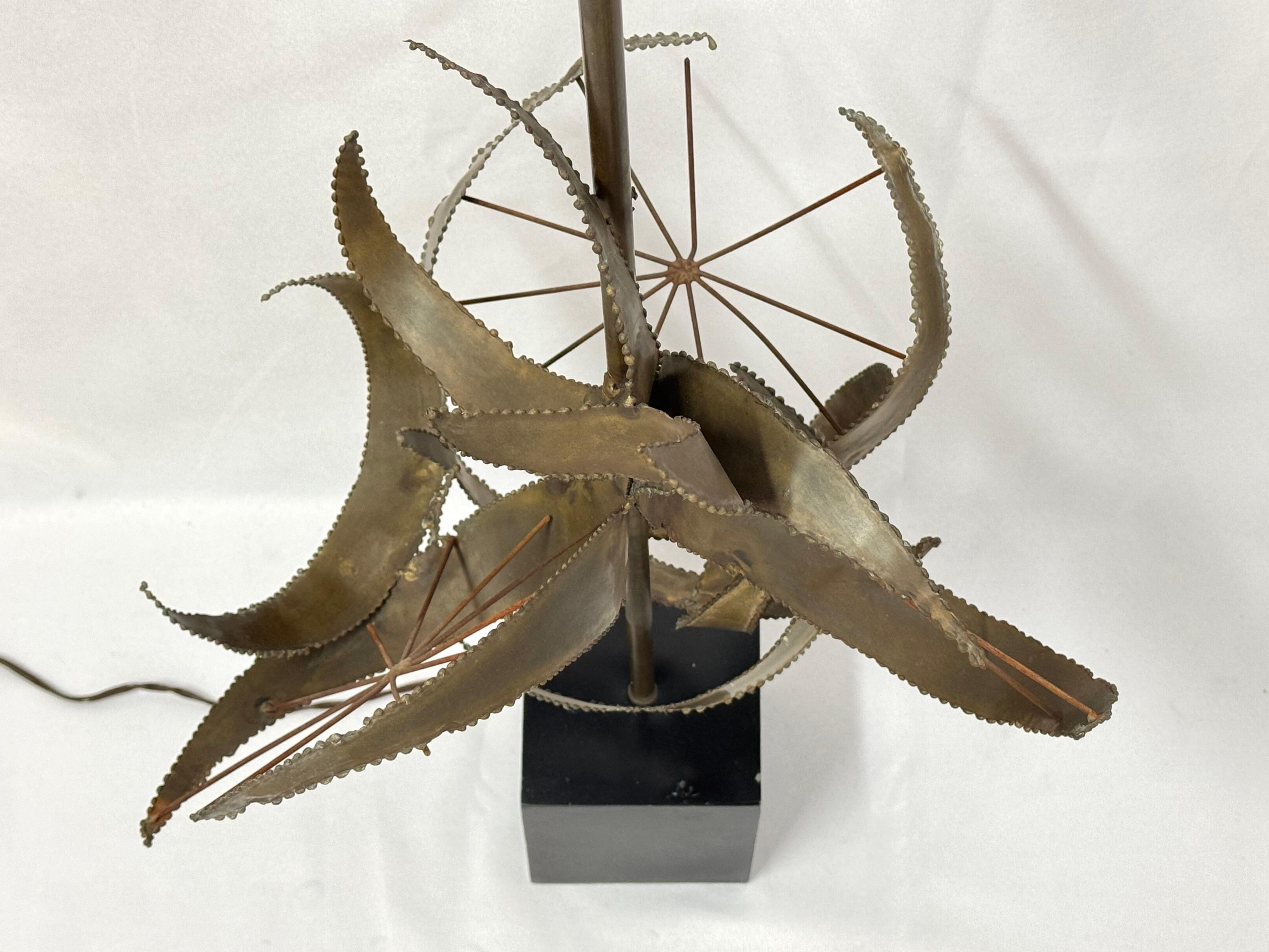 Mid Century Brutalist Lamp by Bijan of California for Laurel Lamp “Setterah” For Sale 5