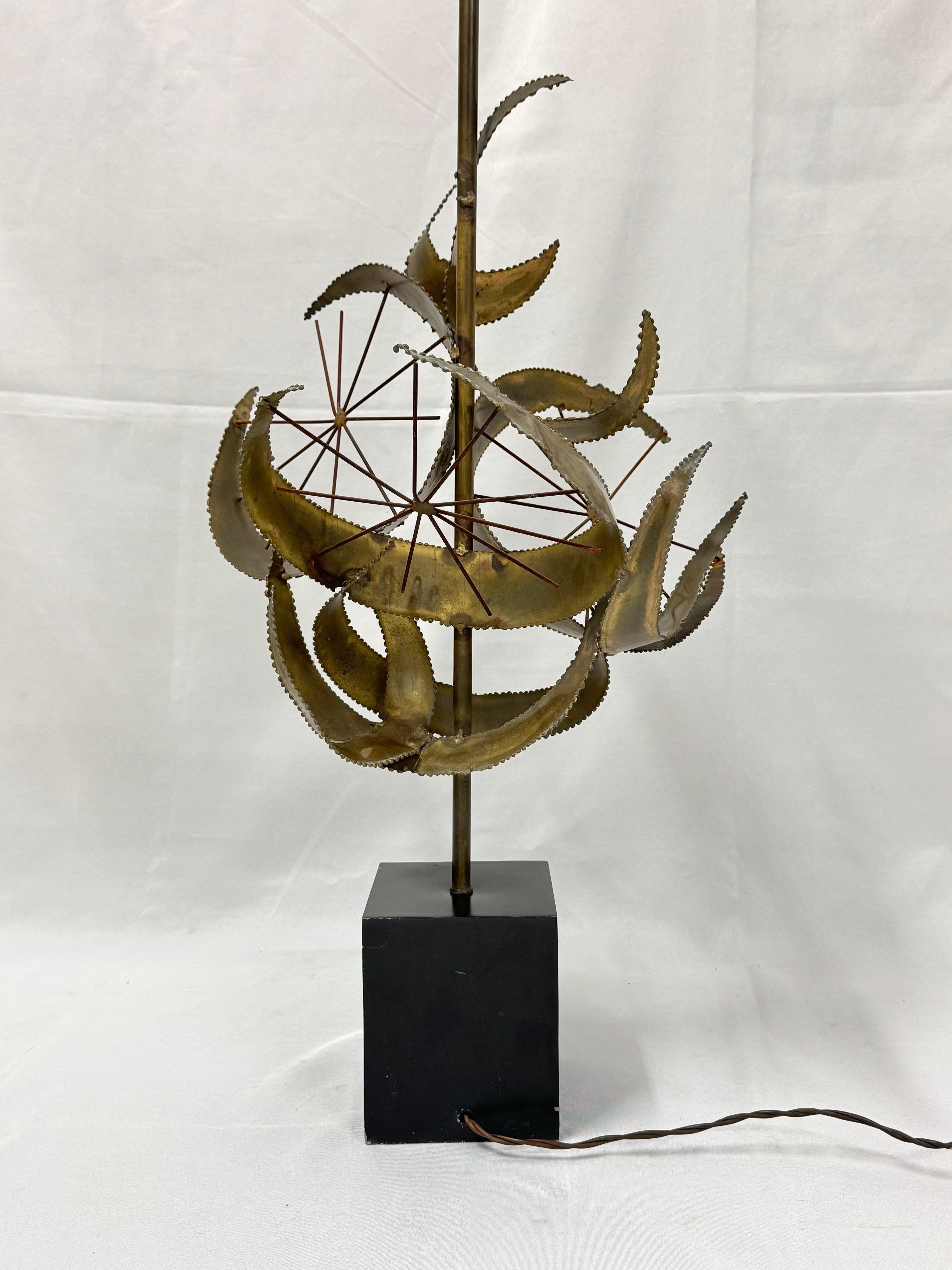 Mid Century Brutalist Lamp by Bijan of California for Laurel Lamp “Setterah” For Sale 8