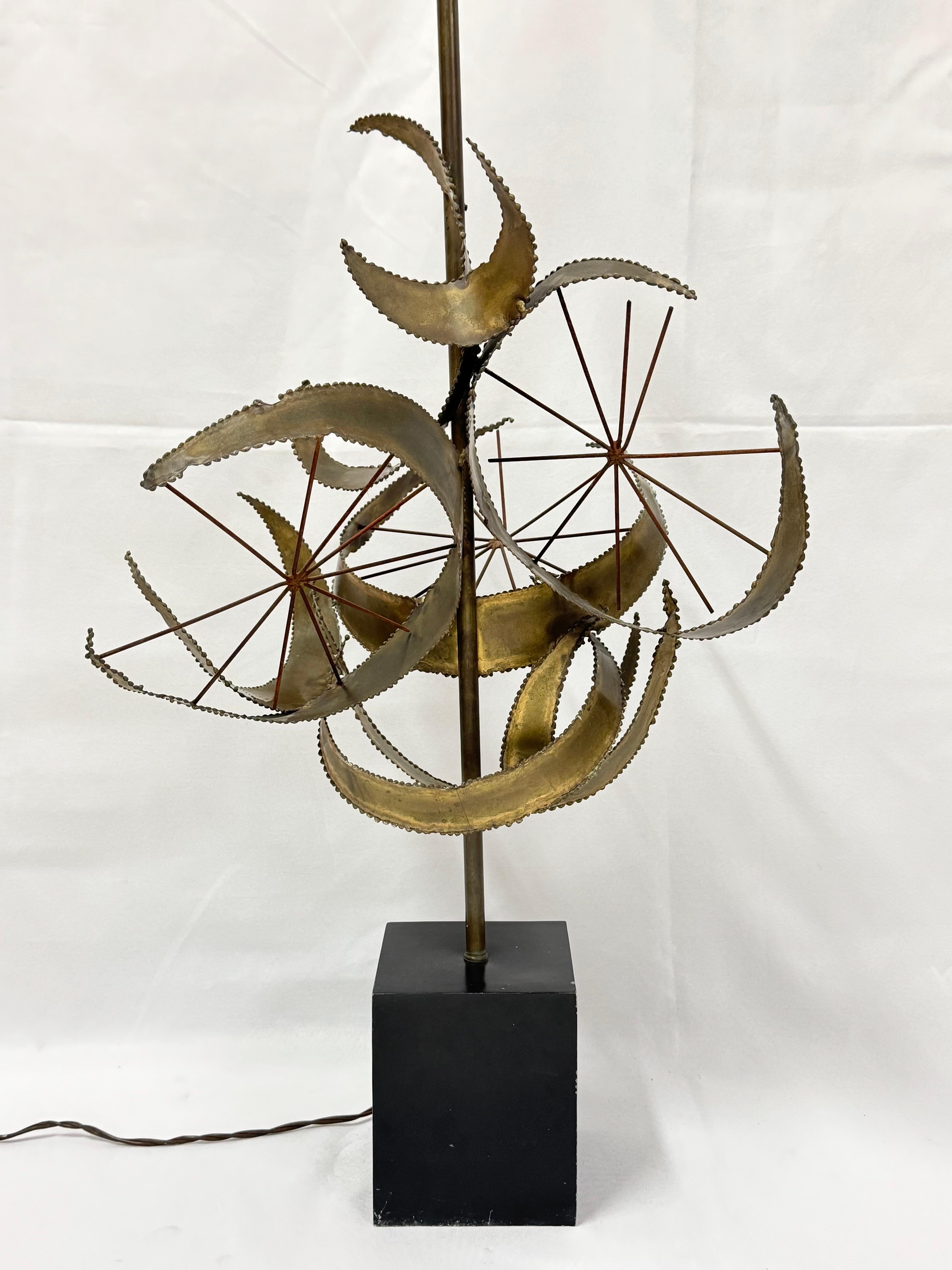 Mid Century Brutalist Lamp by Bijan of California for Laurel Lamp “Setterah” For Sale 13