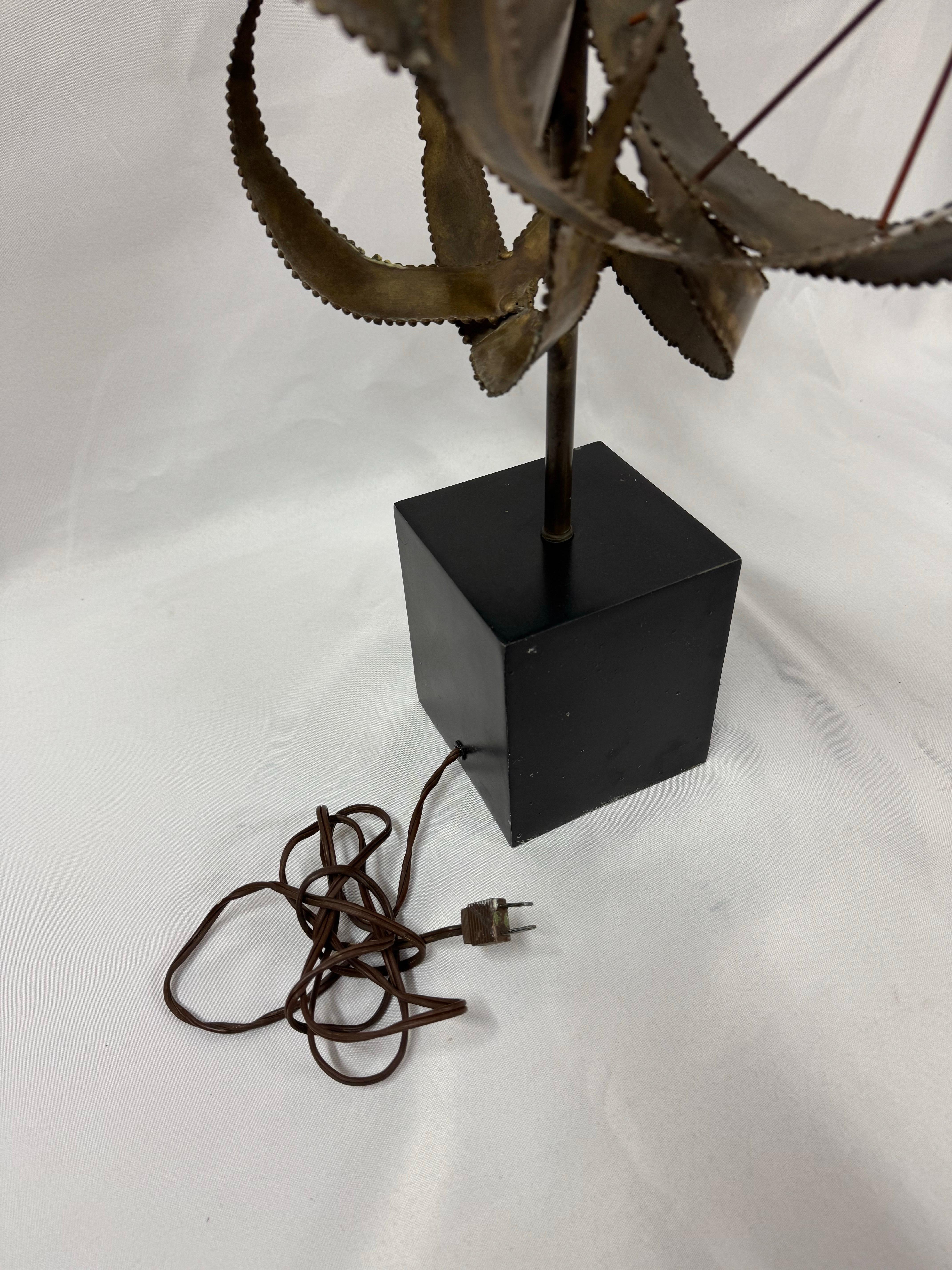 Mid Century Brutalist Lamp by Bijan of California for Laurel Lamp “Setterah” For Sale 14