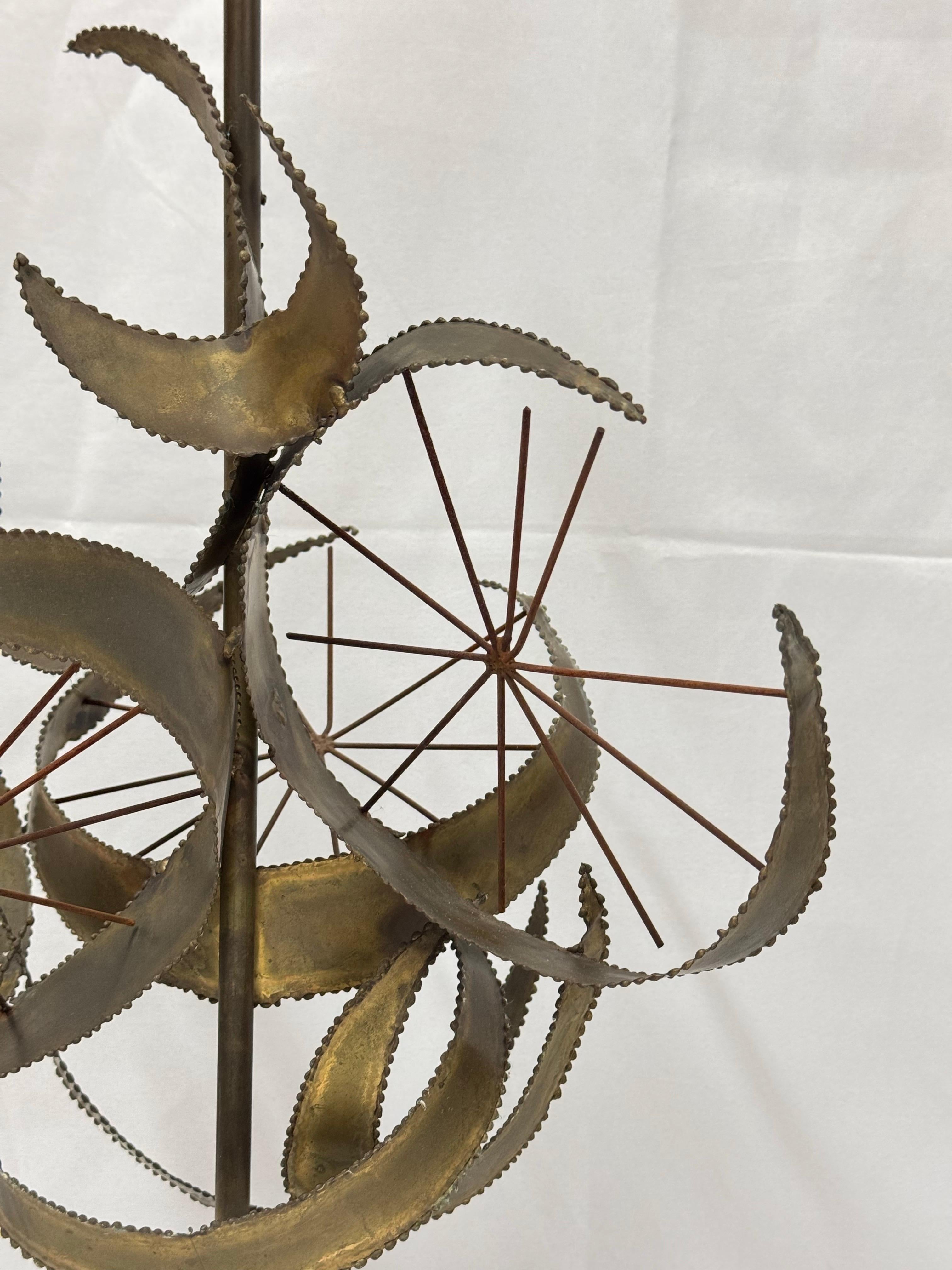 Mid Century Brutalist Lamp by Bijan of California for Laurel Lamp “Setterah” For Sale 1