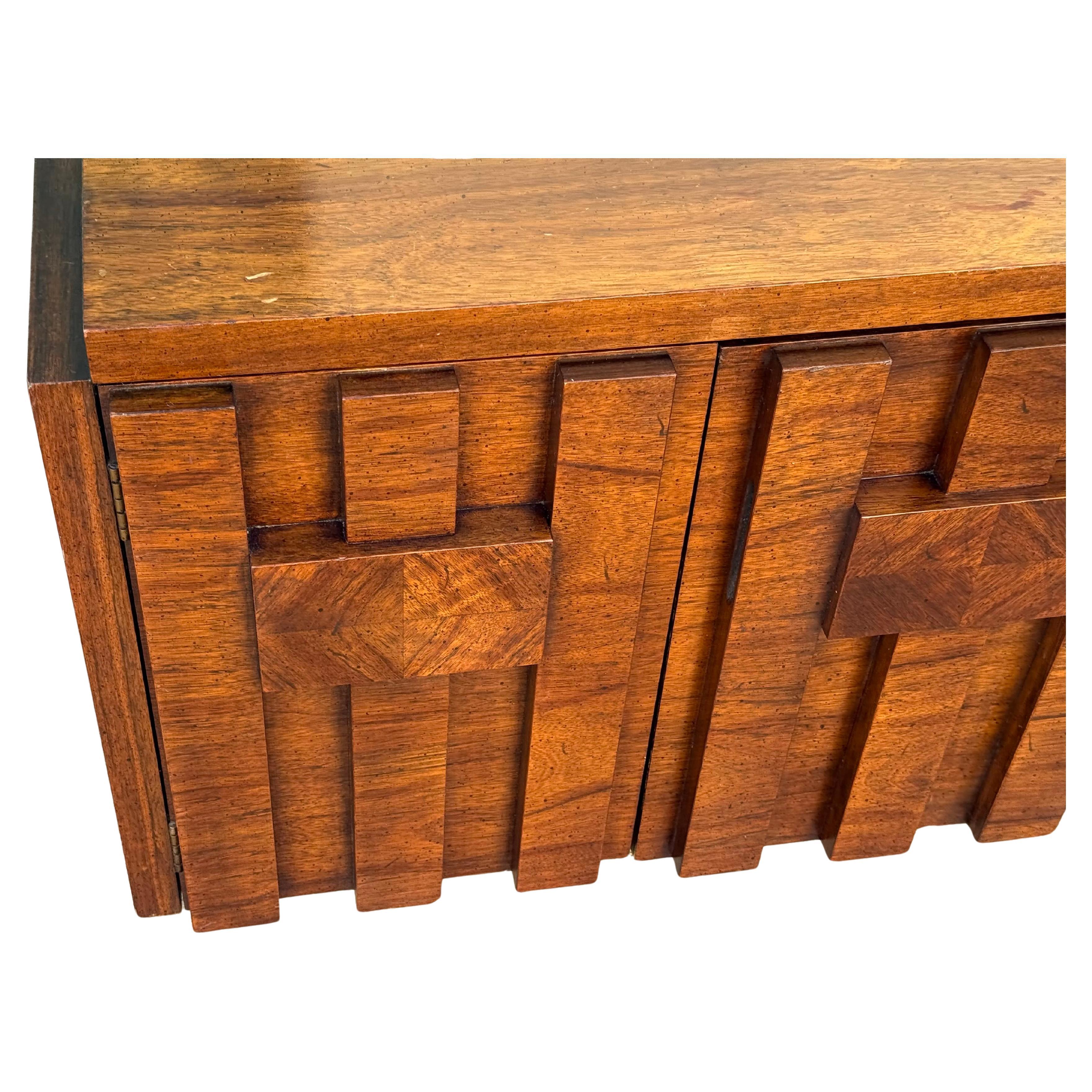Tables de nuit Brutalist Lane Staccato du milieu du siècle Paul Evans 1970 en vente 2