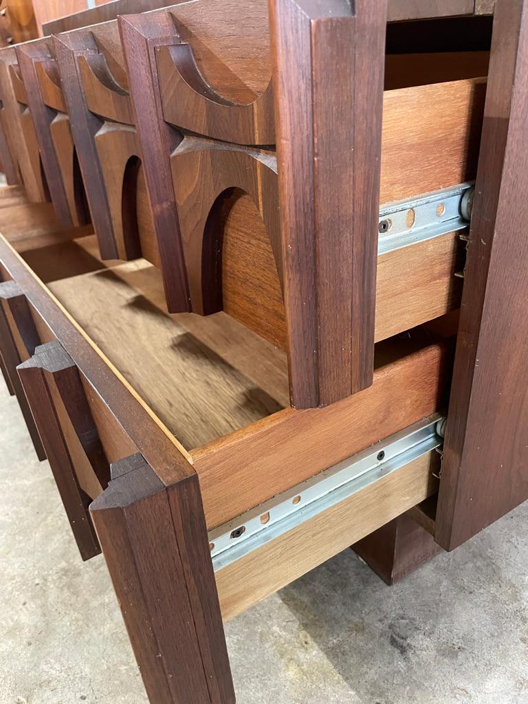 20th Century Mid Century Brutalist Low Chest or Console Table by Tobago For Sale