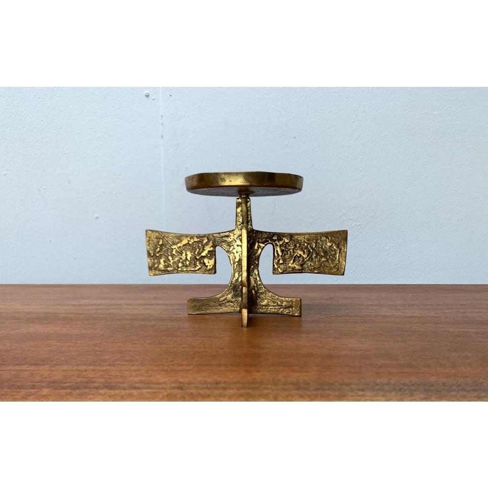 Brutalistischer Metall-Kerzenhalter aus der Jahrhundertmitte, 1960er Jahre im Angebot 6