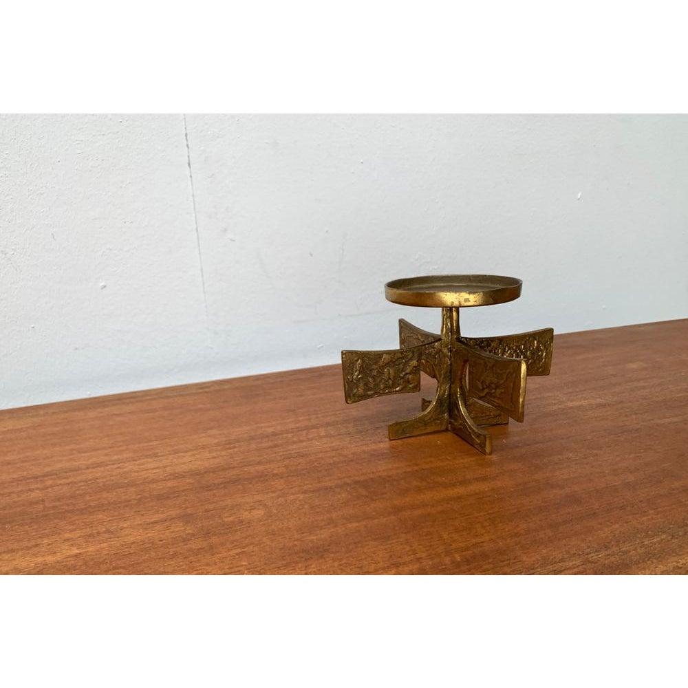 Brutalistischer Metall-Kerzenhalter aus der Jahrhundertmitte, 1960er Jahre im Angebot 7