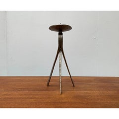 Brutalistischer Metall-Kerzenhalter aus der Jahrhundertmitte 1960er Jahre