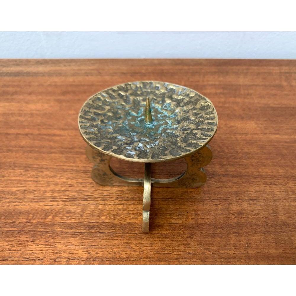 Brutalistischer Metall-Kerzenhalter aus der Jahrhundertmitte, 1960er Jahre (Brutalismus) im Angebot