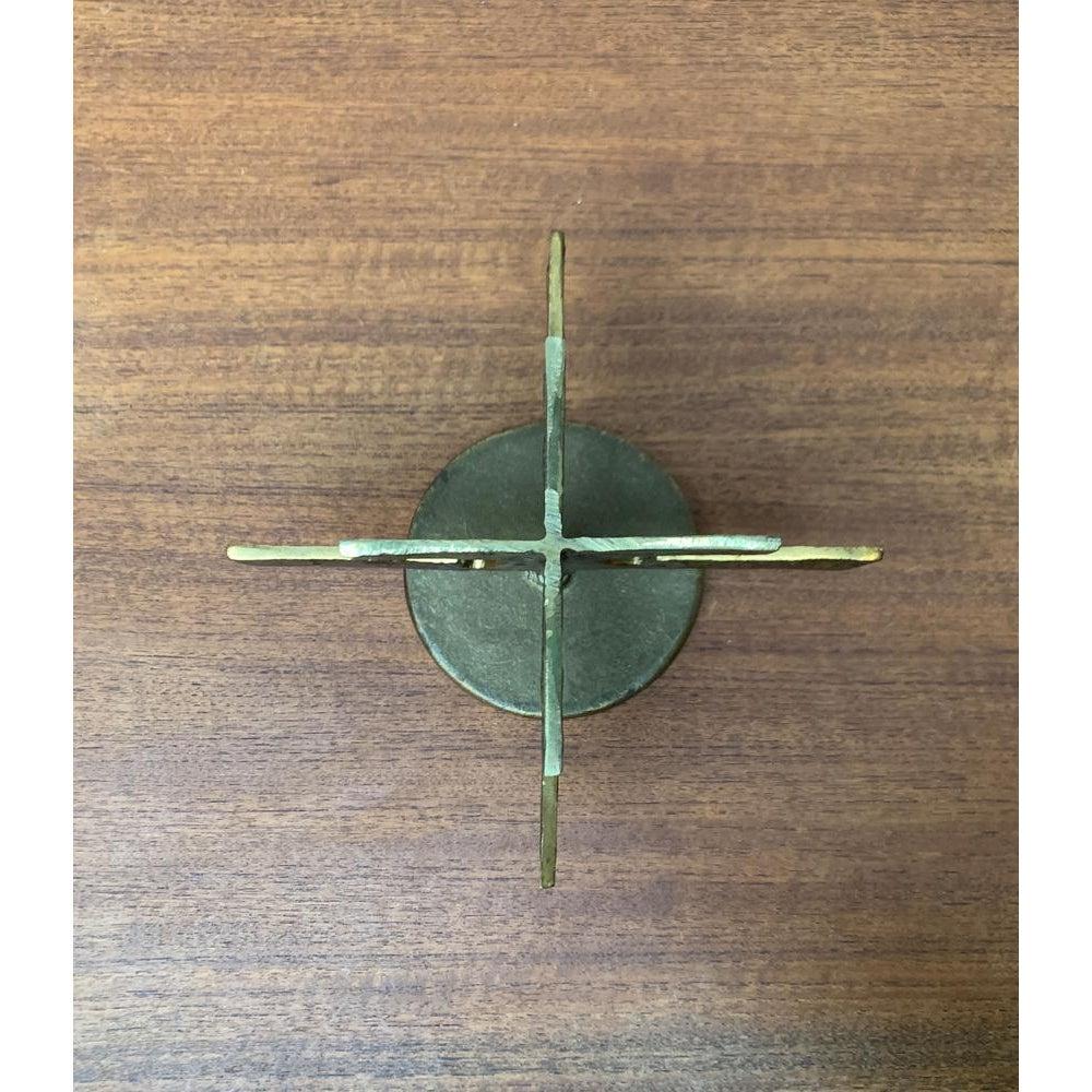 Brutalistischer Metall-Kerzenhalter aus der Jahrhundertmitte, 1960er Jahre (Brutalismus) im Angebot