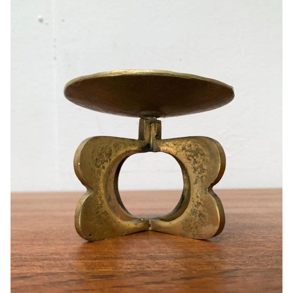 Brutalistischer Metall-Kerzenhalter aus der Jahrhundertmitte, 1960er Jahre im Zustand „Hervorragend“ im Angebot in Hamburg, DE