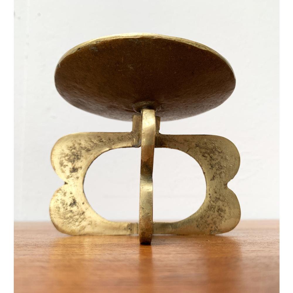 Brutalistischer Metall-Kerzenhalter aus der Jahrhundertmitte, 1960er Jahre im Angebot 2