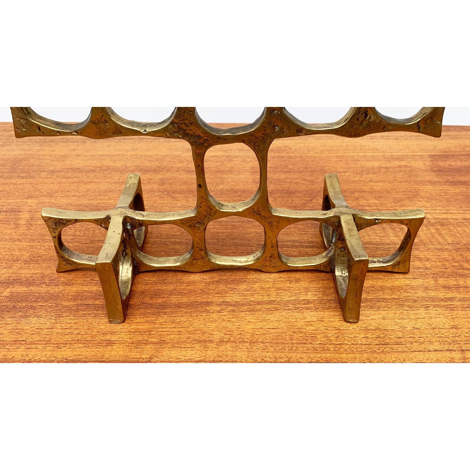 Brutalistischer Metallkerzenhalter aus der Mitte des Jahrhunderts von Heinz Goll im Angebot 6