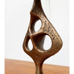 Mid-Century Brutalist Metal Candleholder