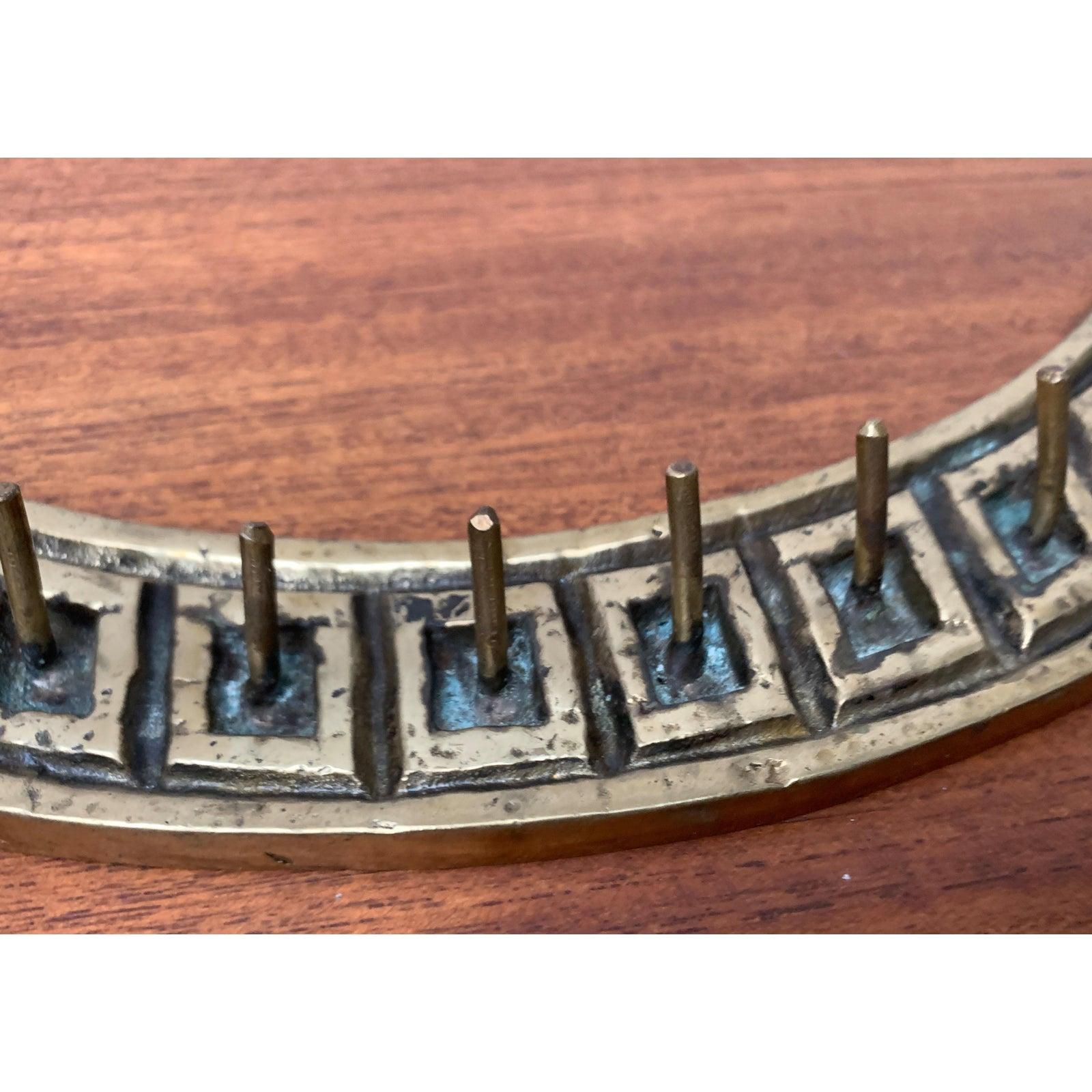 Mid-Century Brutalist Metal Coat Rack Hook, 1960s For Sale 6