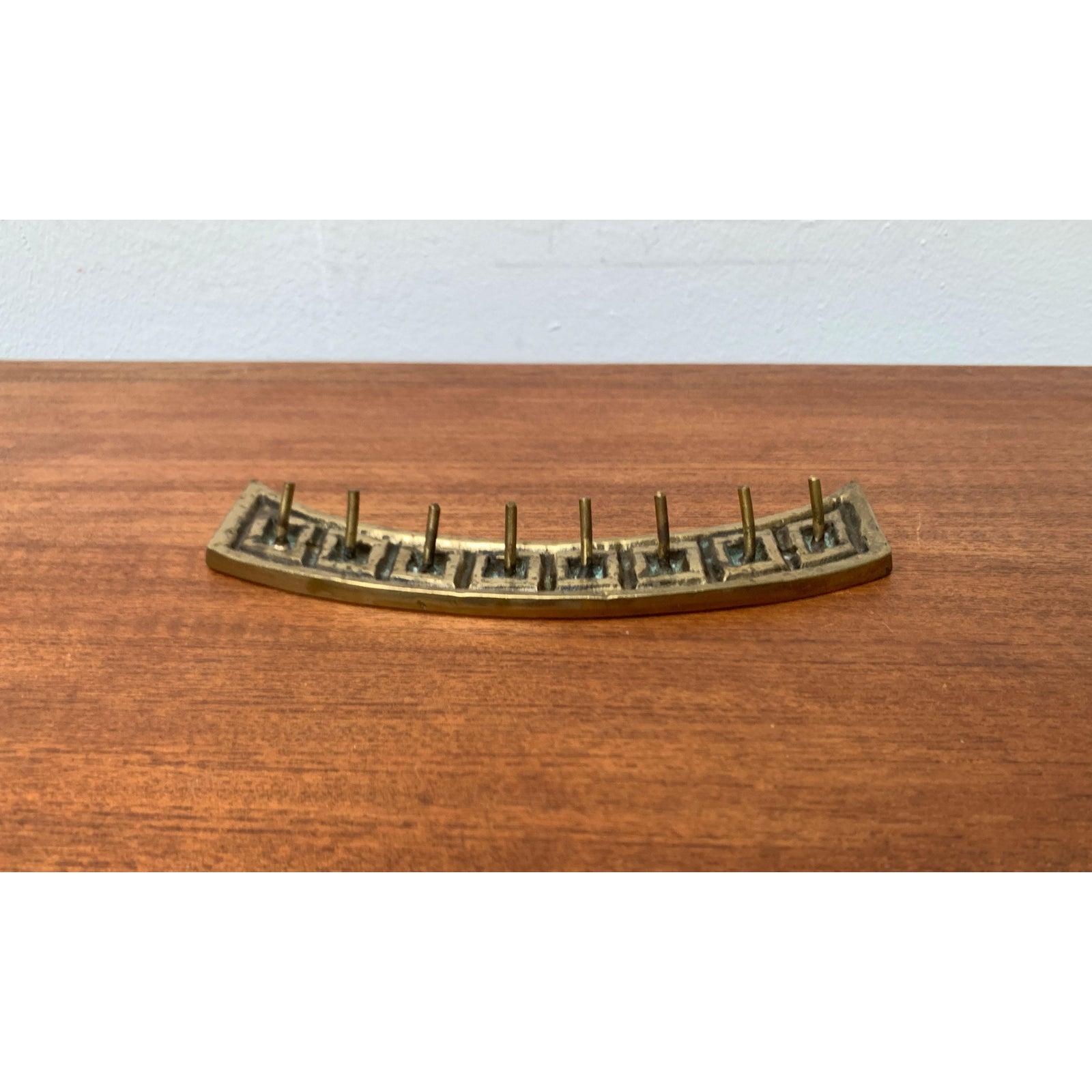 Mid-Century Brutalist Metal Coat Rack Hook, 1960s For Sale 7