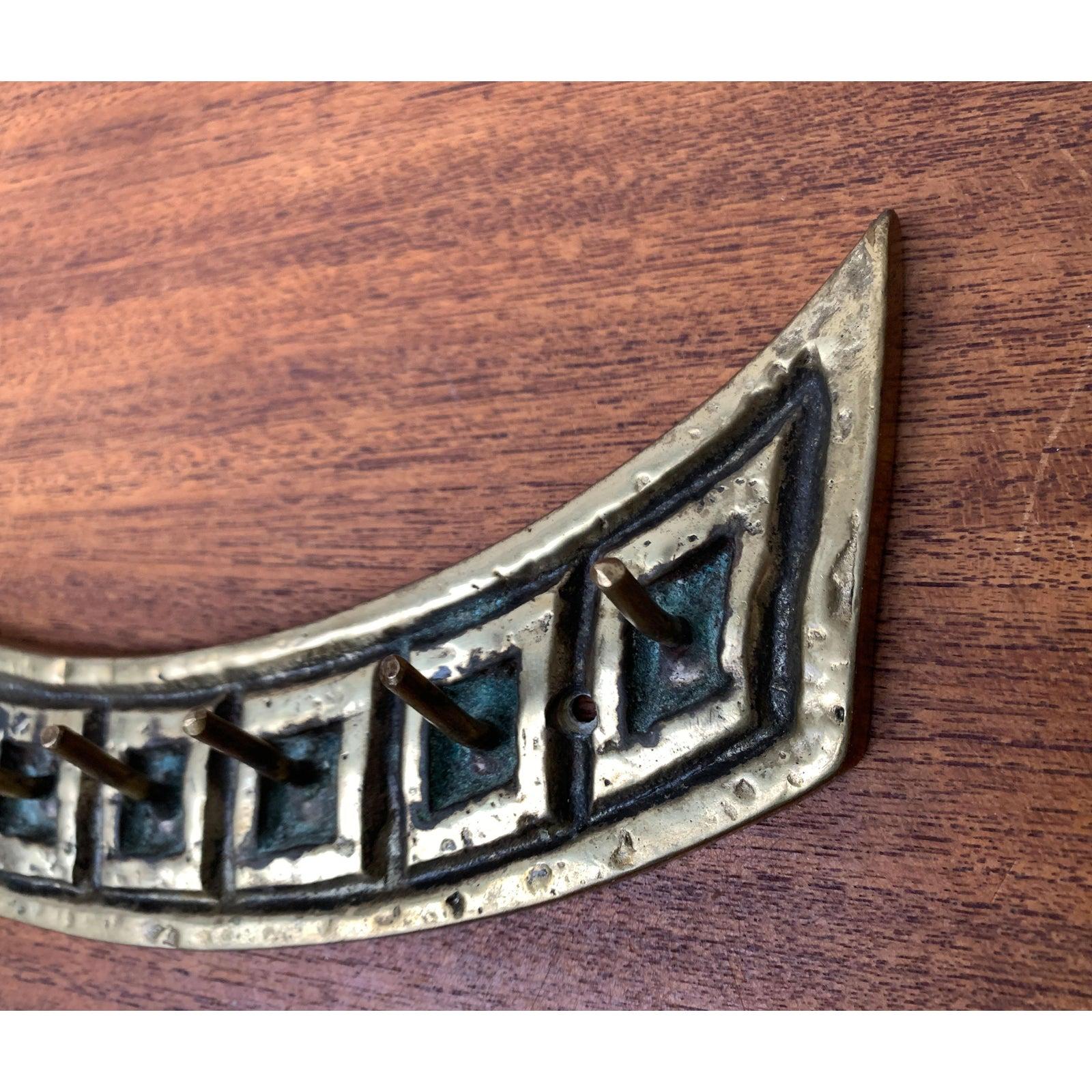 Mid-Century Brutalist Metal Coat Rack Hook, 1960s In Excellent Condition For Sale In Hamburg, DE