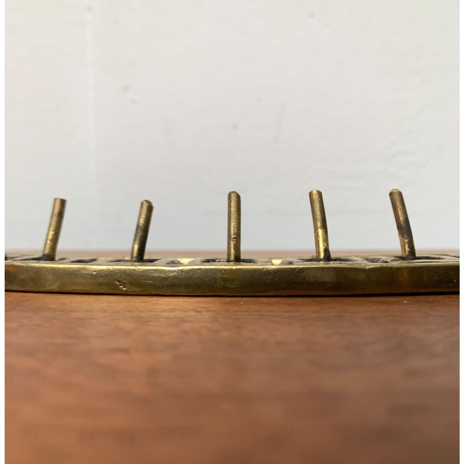 Mid-Century Brutalist Metal Coat Rack Hook, 1960s For Sale 3