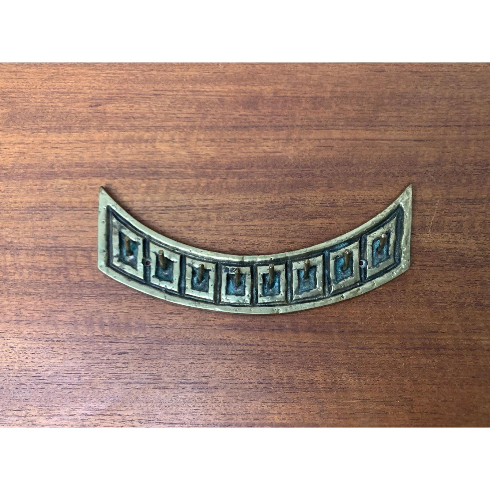 Mid-Century Brutalist Metal Coat Rack Hook, 1960s For Sale 4
