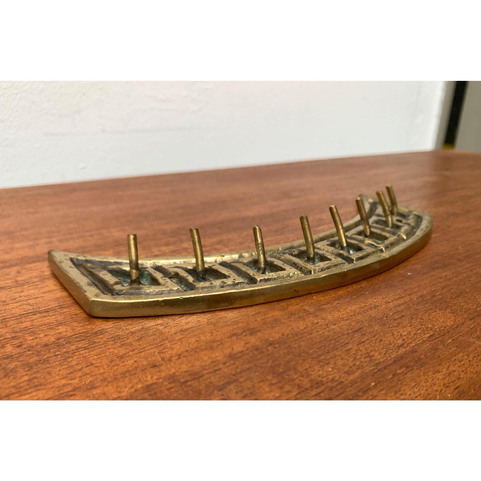 Mid-Century Brutalist Metal Coat Rack Hook, 1960s For Sale 5