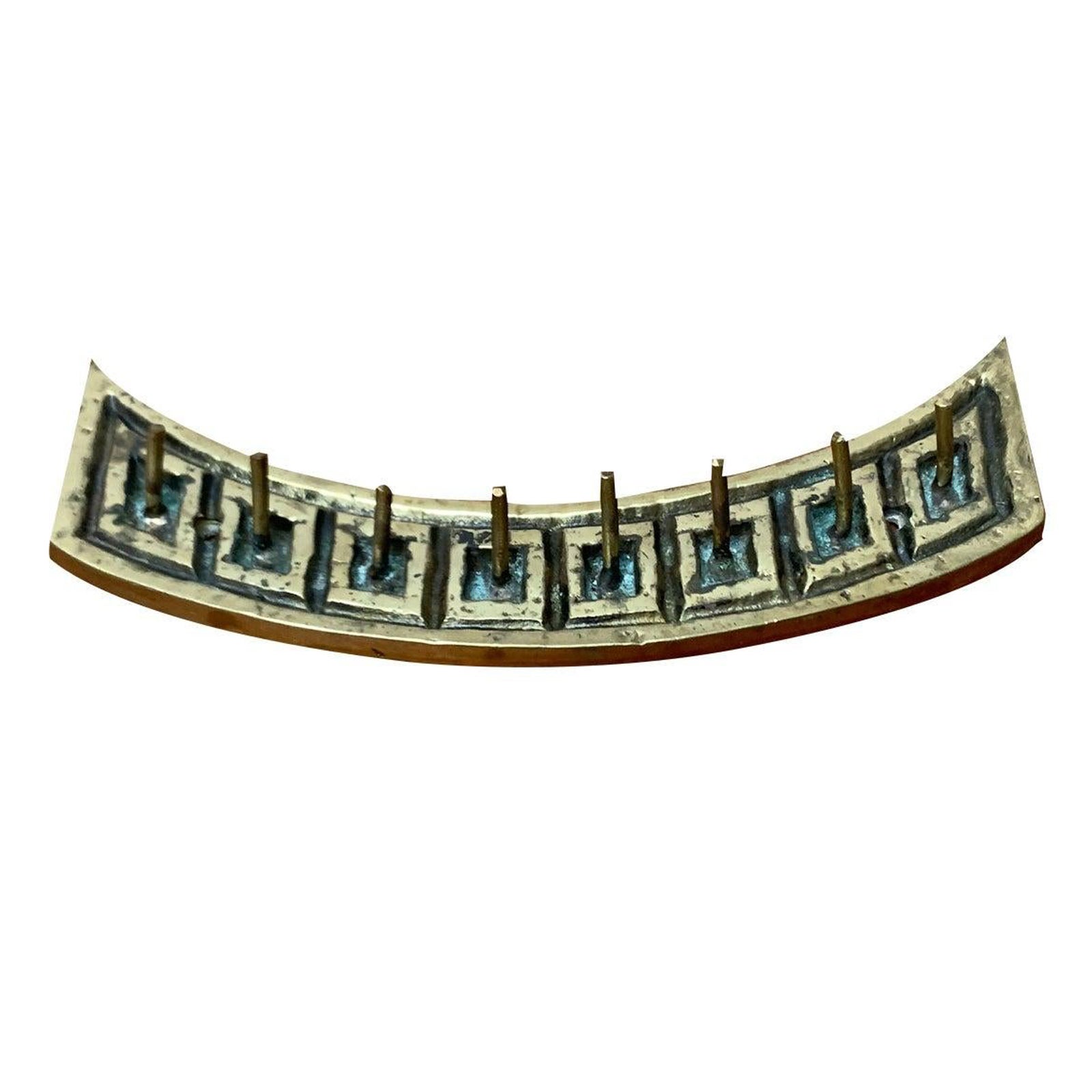 Mid-Century Brutalist Metal Coat Rack Hook, 1960s For Sale