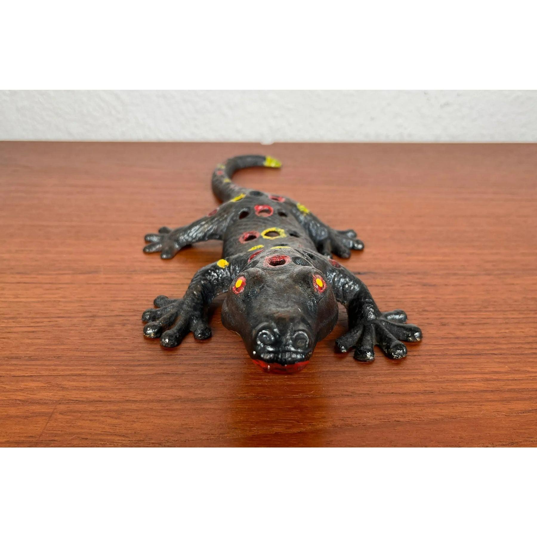 Mid-Century Brutalist Metal Gecco Figurine, 1960s For Sale 4