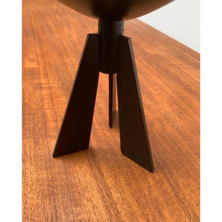 Mid-Century Brutalist Metal Tripod Candleholder, 1960s For Sale 8