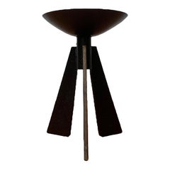 Mid-Century Brutalist Metal Tripod Candleholder, 1960s