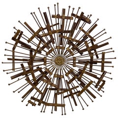 Mid-Century Brutalist Metal Wall Sculpture